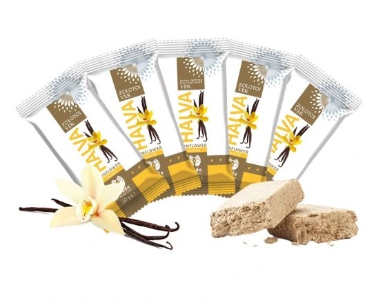 деталь Халва подсолнечная ванильная 1,5кг Zolotoi Vek