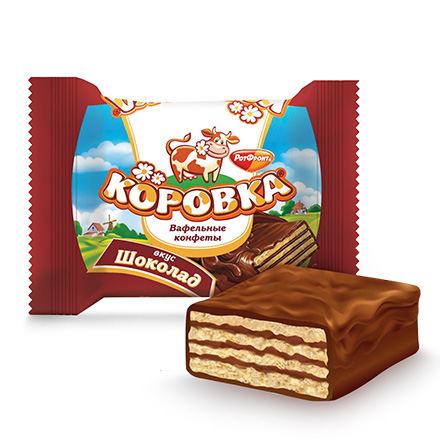 деталь Bonbony oplatkové Kravička čokoládová 250g