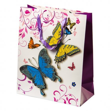 деталь Dárková taška Tulipány s Motylem 44*32cm