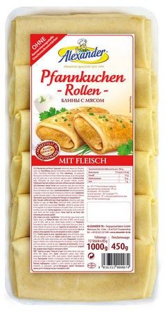 деталь Mražené palačinky s masem 900g Alexander