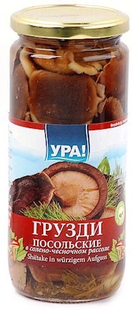 деталь Nakládané hruzdi s česnekem Ura 270g