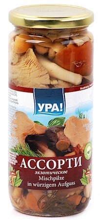 деталь Smíšené houby v nálevu Ura 270g