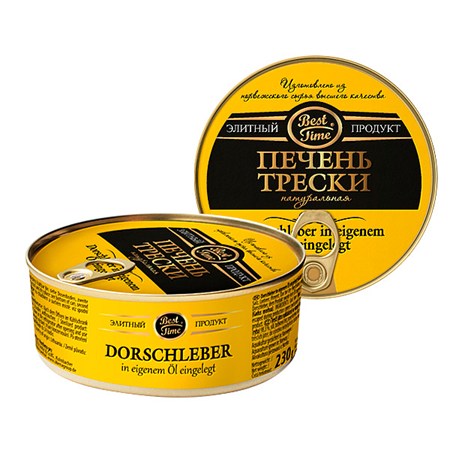деталь Tresčí játra naturální Best Time 226g