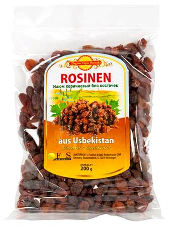 деталь Rozinky hnědé sušené 200g