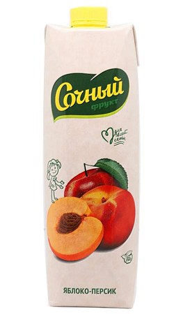 деталь Сок яблочно-персиковый 1Л Сочный