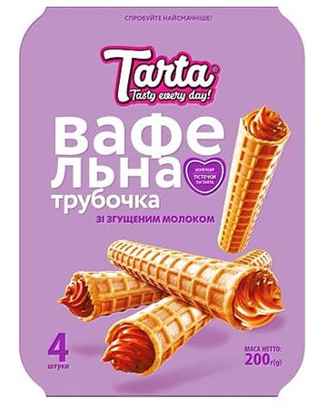 деталь Вафельные трубочки со сгущенкой 200г Tarta