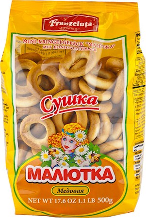 деталь Preclíky s medovou příchutí 500g