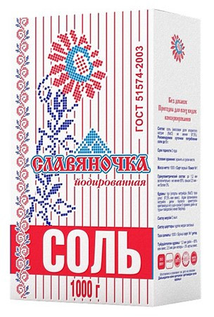 деталь Соль йодированная 1кг Славяночка
