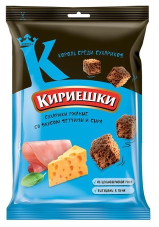 деталь Сухарики Ветчина и сыр Кириешки 100г 