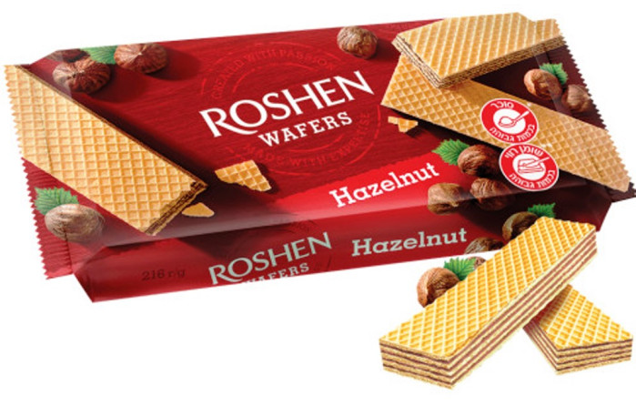 деталь Oplatky s s lískovým oříškem Roshen 216g