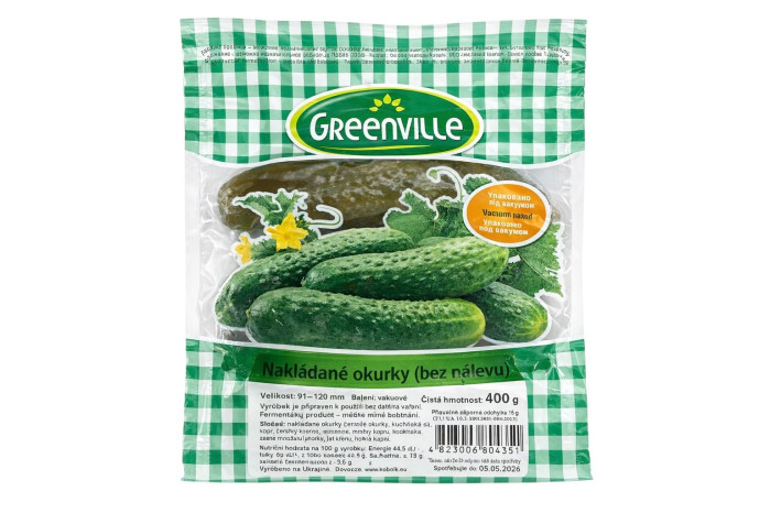 деталь Огурцы солёные без рассола 400 г Grinvil