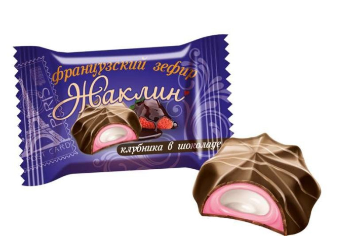 деталь ŽAKLIN s jahodovou náplní