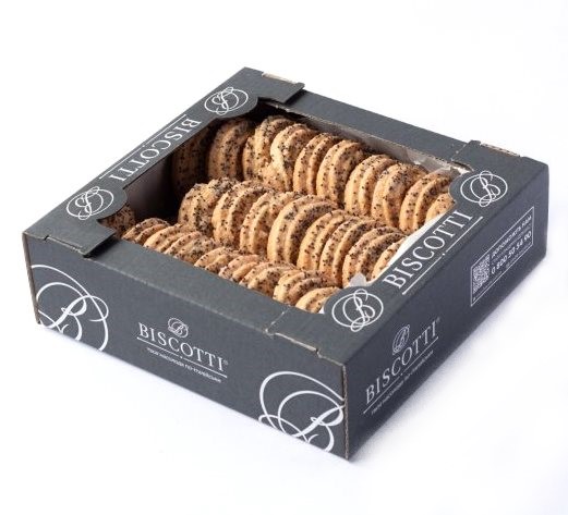 деталь Печенье сдобное Маргаритка с маком 400г Biscotti