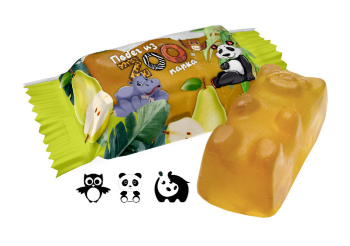 деталь Želé bonbóny Útěk ze ZOO s příchutí hrušky 250g Sweet Life