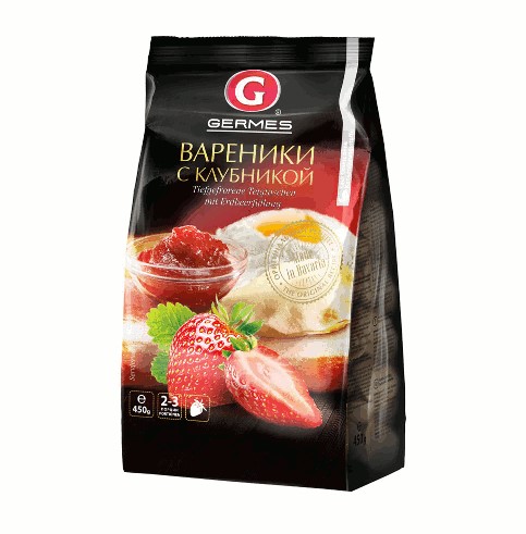 деталь Вареники с клубникой 450г Гермес