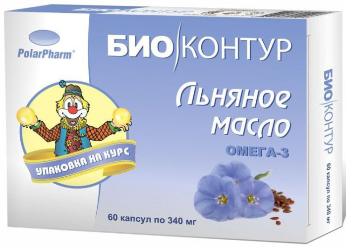 деталь Lněný olej Bio Kontur 60 kapslí 60*340mg