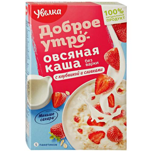 деталь Ovesná kaše s jahodami a smetanou 5*40g Uvelka