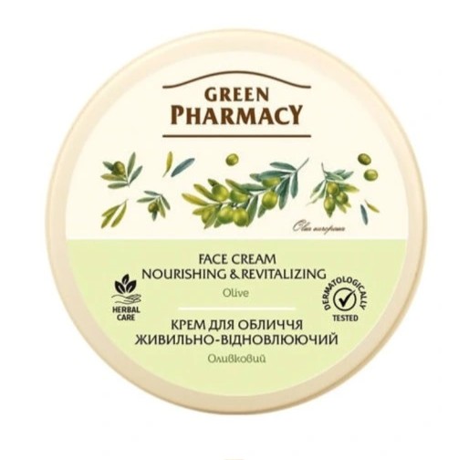 деталь Питательный крем для лица Оливковый 200мл GREEN PHARMACY