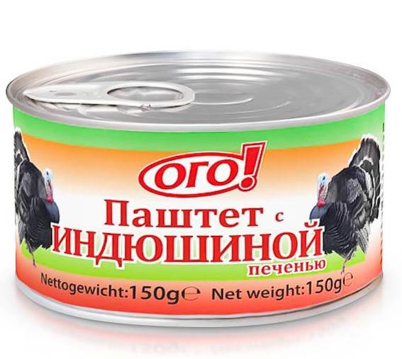 деталь Паштет с куриной и индюшиной печенью ОГО! 150г