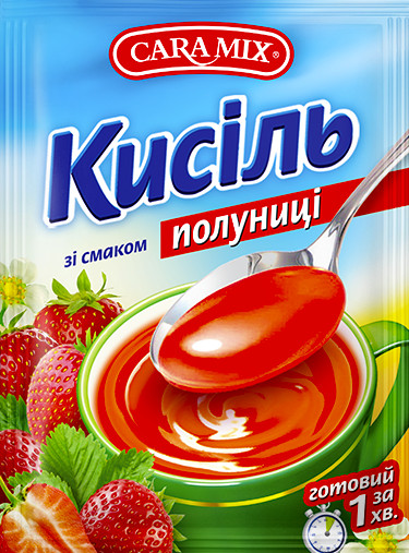 деталь Кисель со вкусом клубники 90 г Caramix