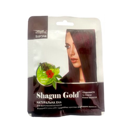 деталь Натуральная хна для волос Бургундская 25 г Shagun Gold