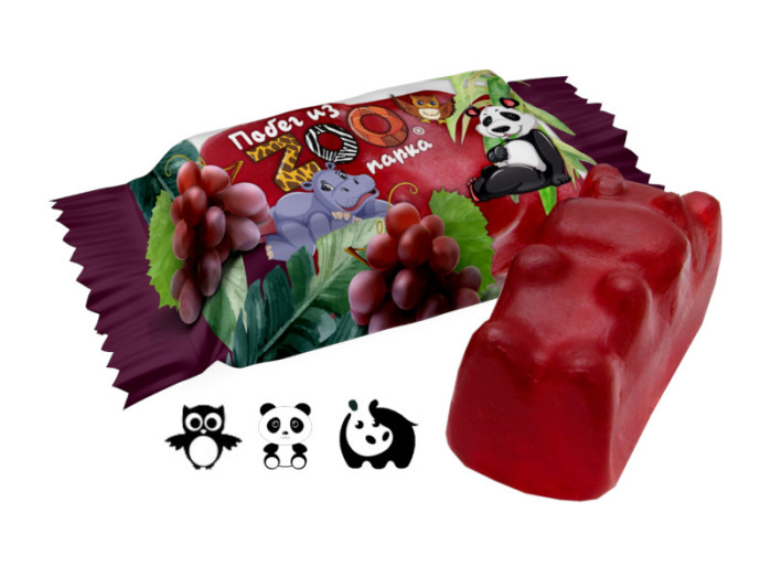 деталь Желейные конфеты «Побег из зоопарка» с вкусом виграда 250г Sweet Life