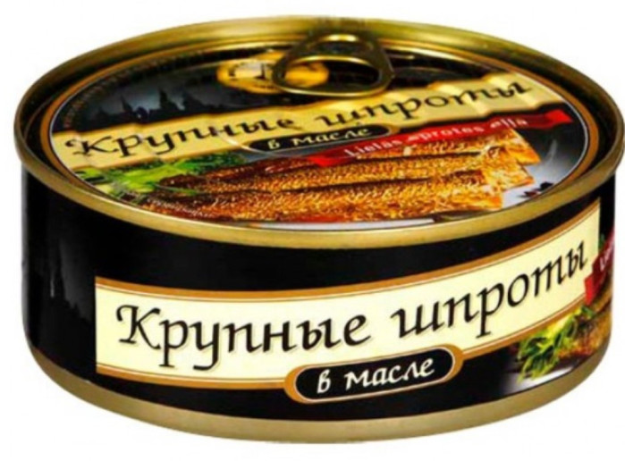 деталь Крупные шпроты в масле 240г