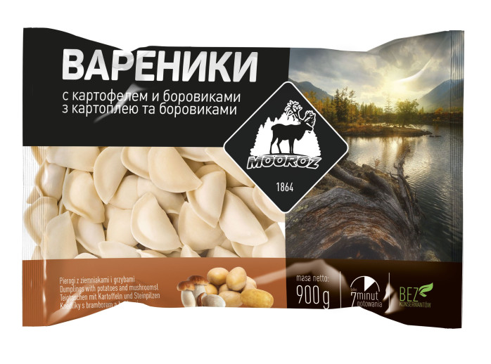 деталь Вареники с картофелем и грибами 900 г Mooroz