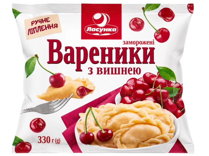 деталь Вареники с вишней 330г Ласунка