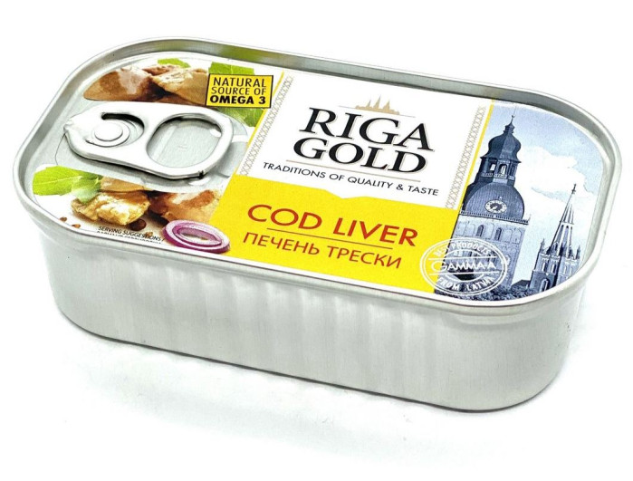деталь Tresčí játra Riga Gold 120g