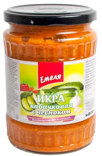 деталь Икра кабачковая с чесноком 550г Емеля