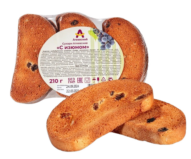 деталь Suchary s rozinkami 210g Ageevskie