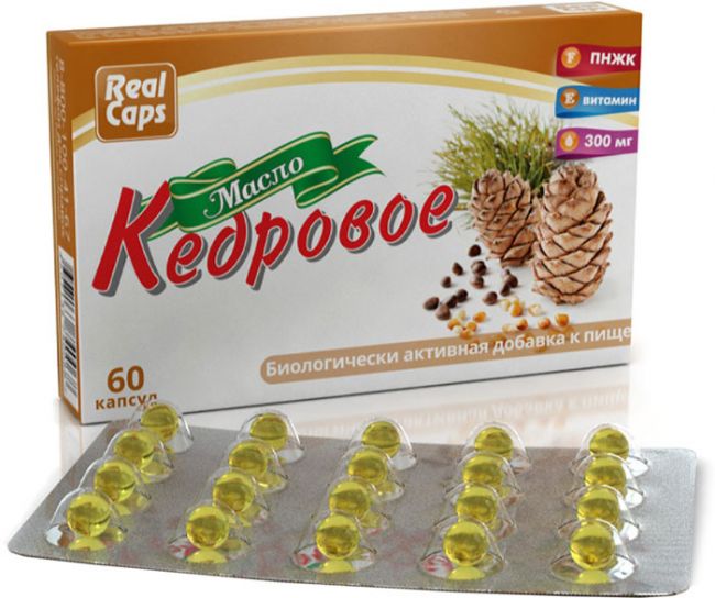 деталь Кедровое масло в капсулах 60штук