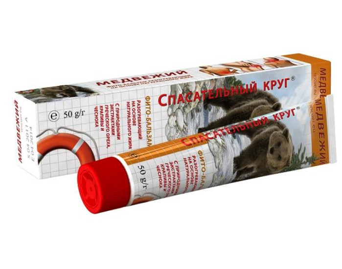 деталь Spasatel® Medvědí balzám rozehřívací 45g