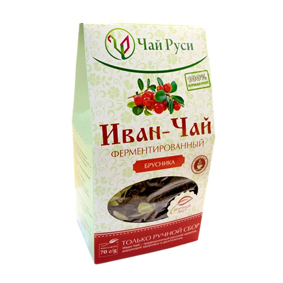 деталь Иван-чай с брусникой 70г Чай-Руси