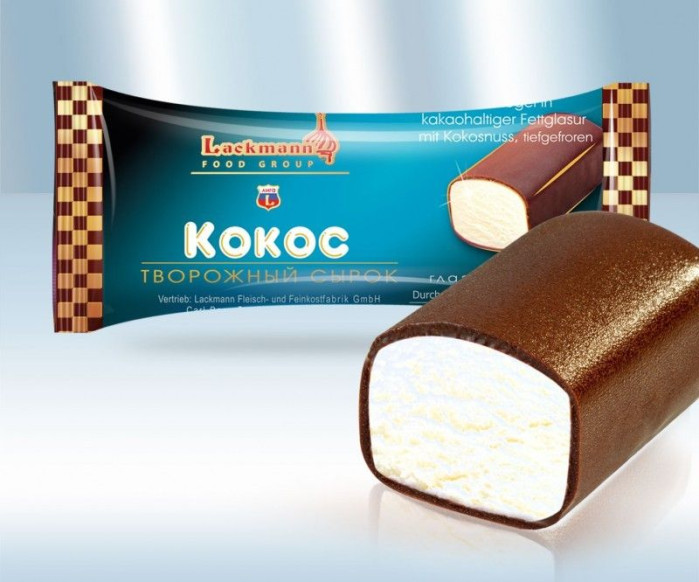 деталь Tvarůžek v čokoládě s kokosem Lackmann 38g