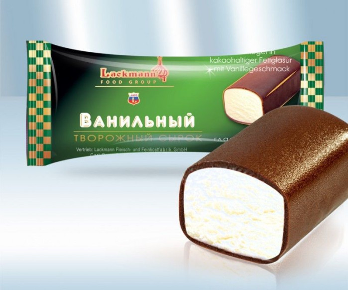 деталь Sladký tvaroh v čokoládě Vanilkový Lackmann 38g