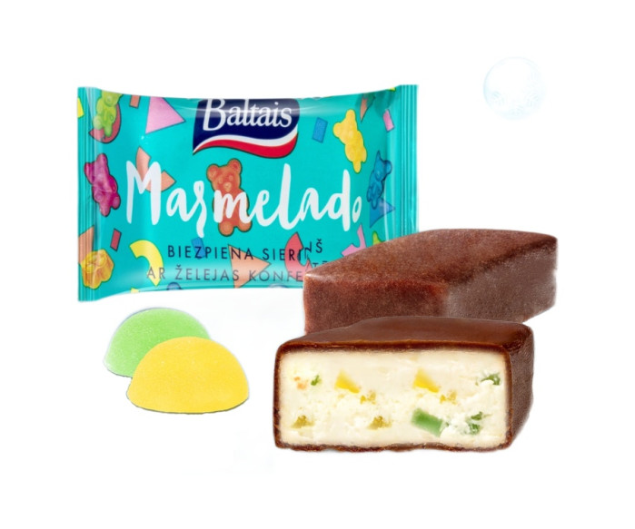 деталь Сырок творожный с кусочками желе Baltais 38г