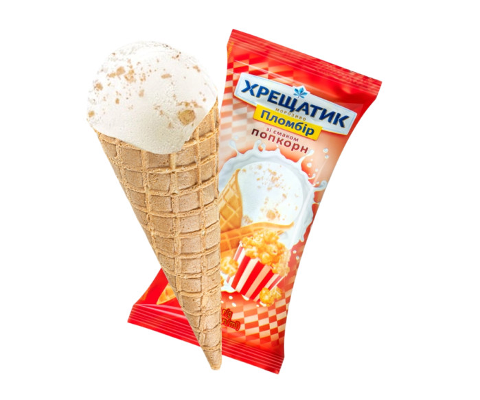 деталь Мороженое с попкорном и соленой карамелью 90г Kreshatik