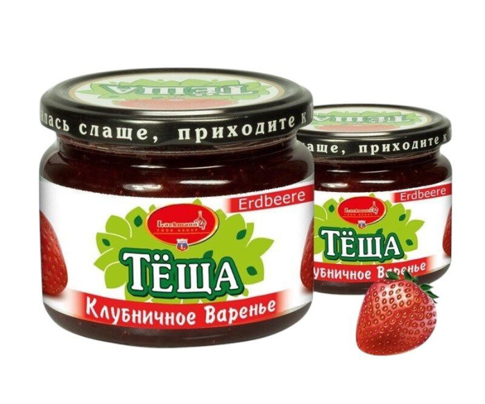 деталь Варенье клубничное Теща 350 г Lackmann