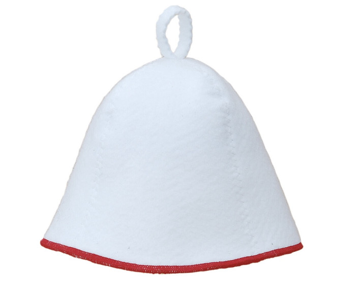 деталь Шапка для бани (сауны) Комфорт бело-красная
