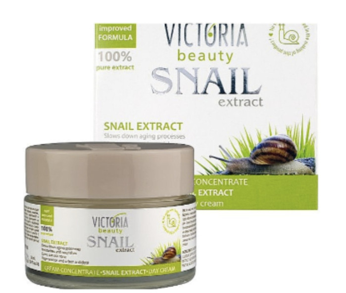 деталь Дневной крем для лица с экстрактом улитки 50 мл Victoria Beauty