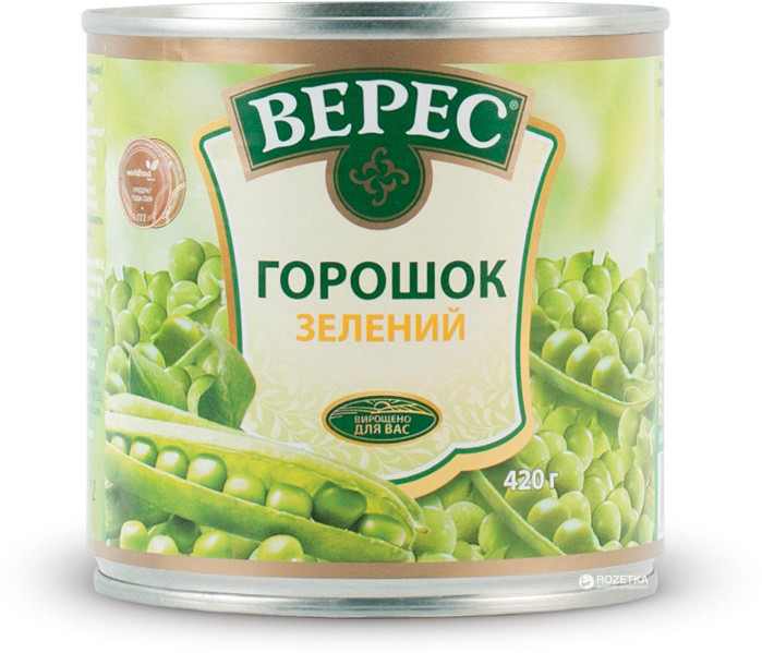 деталь Sterilovaný Zelený Hrašek 273g Veres