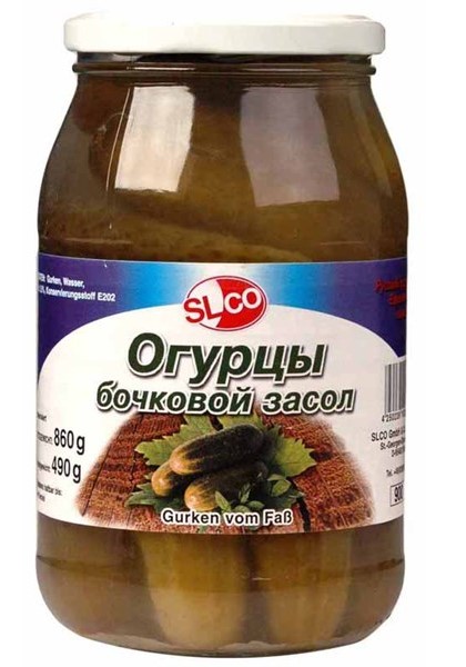деталь Nakládaný okurky bočkovye 430g Slco