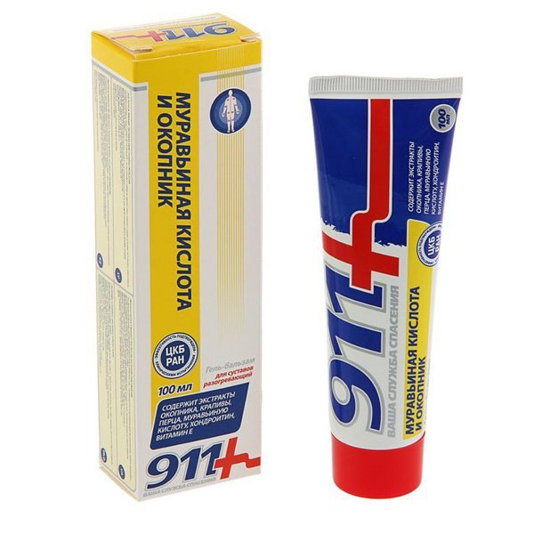 деталь Gel kyselina mravenčí a kostival 911 100ml