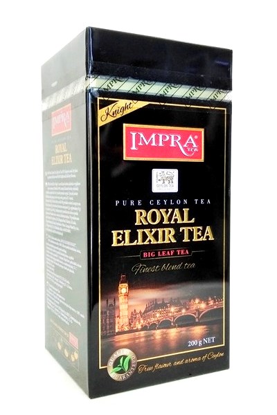 деталь Černý sypaný čaj Royal Elixir IMPRA 200g