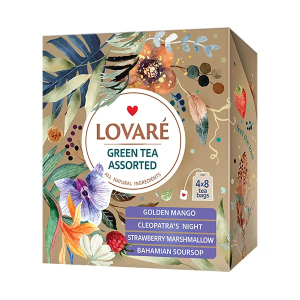 деталь Зеленый чай Ассорти 32*1.5г Lovaré