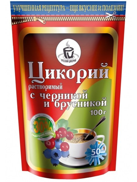 деталь Цикорий растворимый с черникой и брусникой 100г Еремеевское