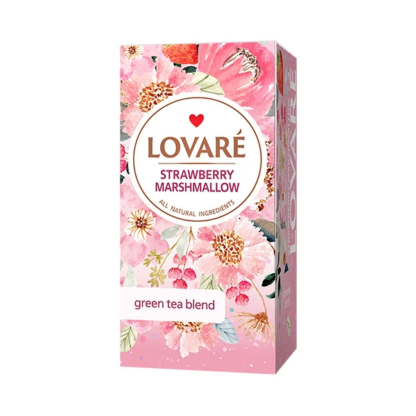 деталь Чай зеленый Strawberry Marshmallow 24*1.5г Lovaré