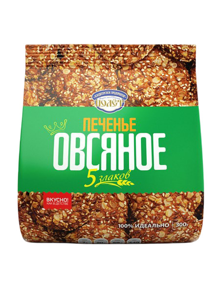 деталь Печенье Овсяное 5 злаков 300г Полёт
